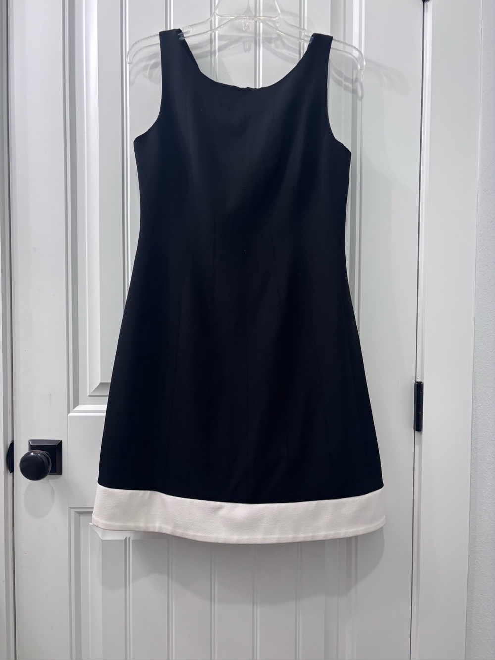 Vince Camuto Black Mini Dress with White Hem